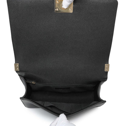 Exclusive Chanel Black Quilted Caviar New Medium Boy Flap — Alternate View 9