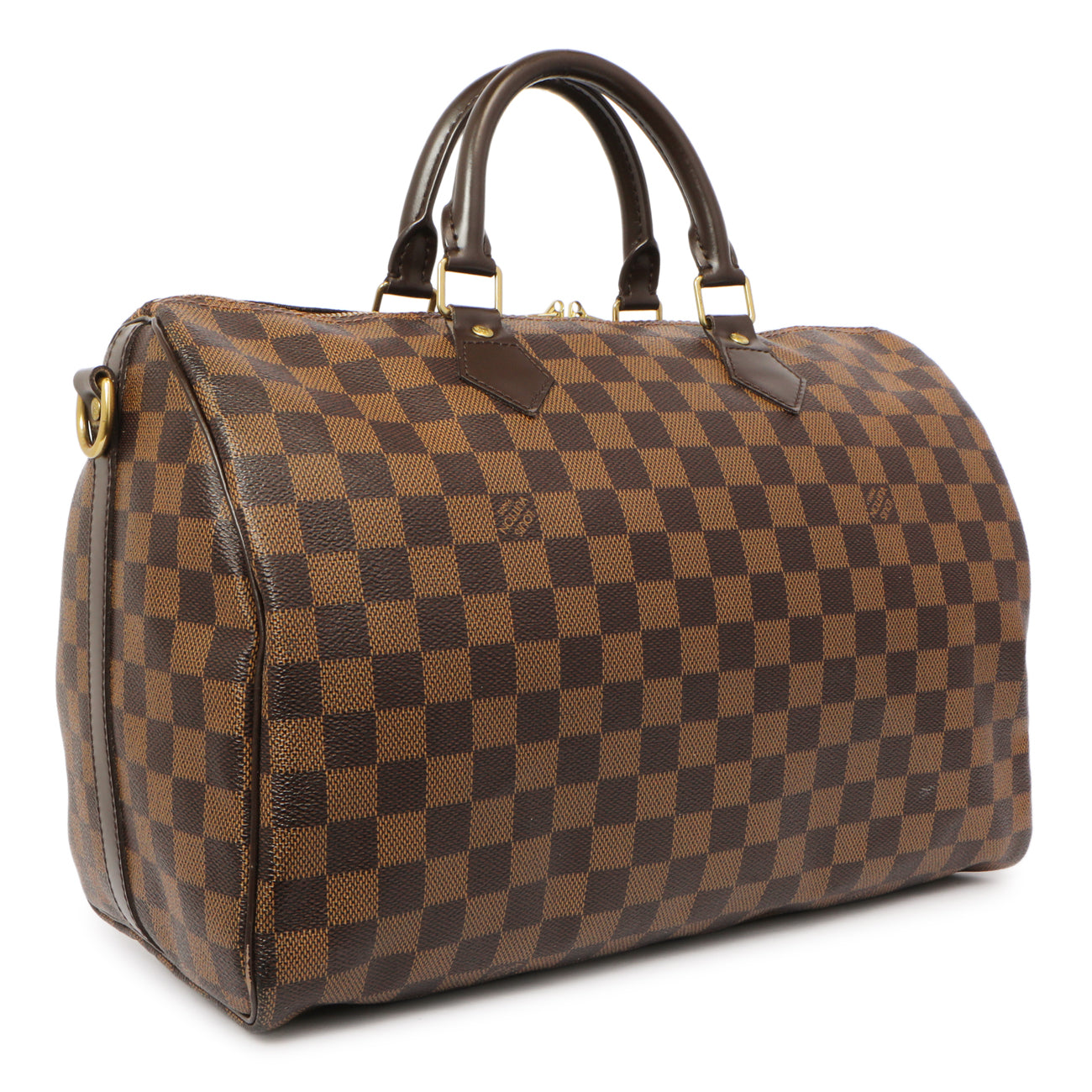 Exclusive Louis Vuitton Damier Ebene Speedy Bandouliere 35 — Side View