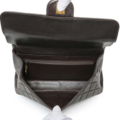 Exclusive Chanel Brown Quilted Lambskin Vintage Double Sided Flap — Alternate View 13