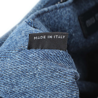 Exclusive Miu Miu Blue Denim Matelasse Crossbody — Lifestyle View