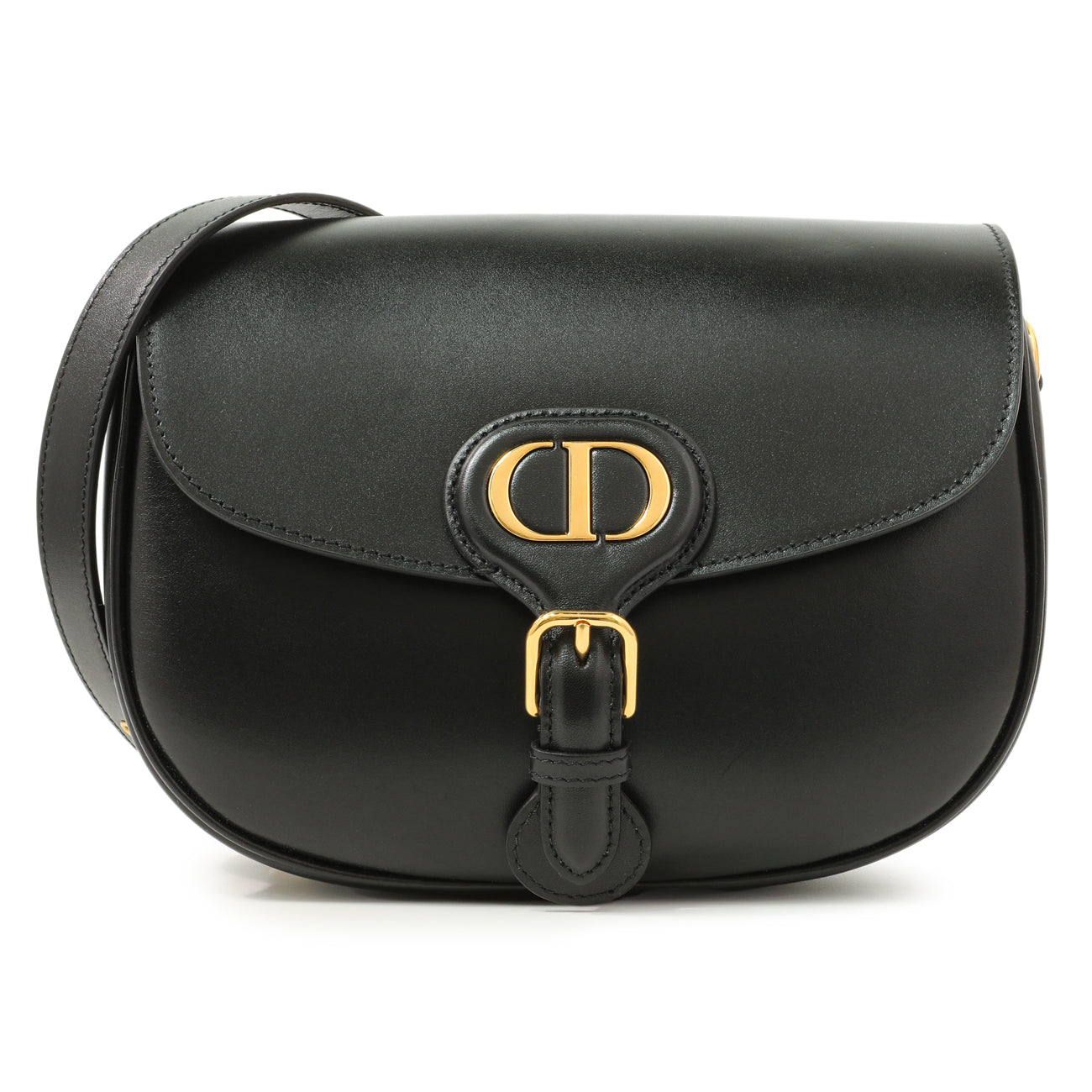 Exclusive Christian Dior Black Box Calfskin Medium Bobby Bag — Front View
