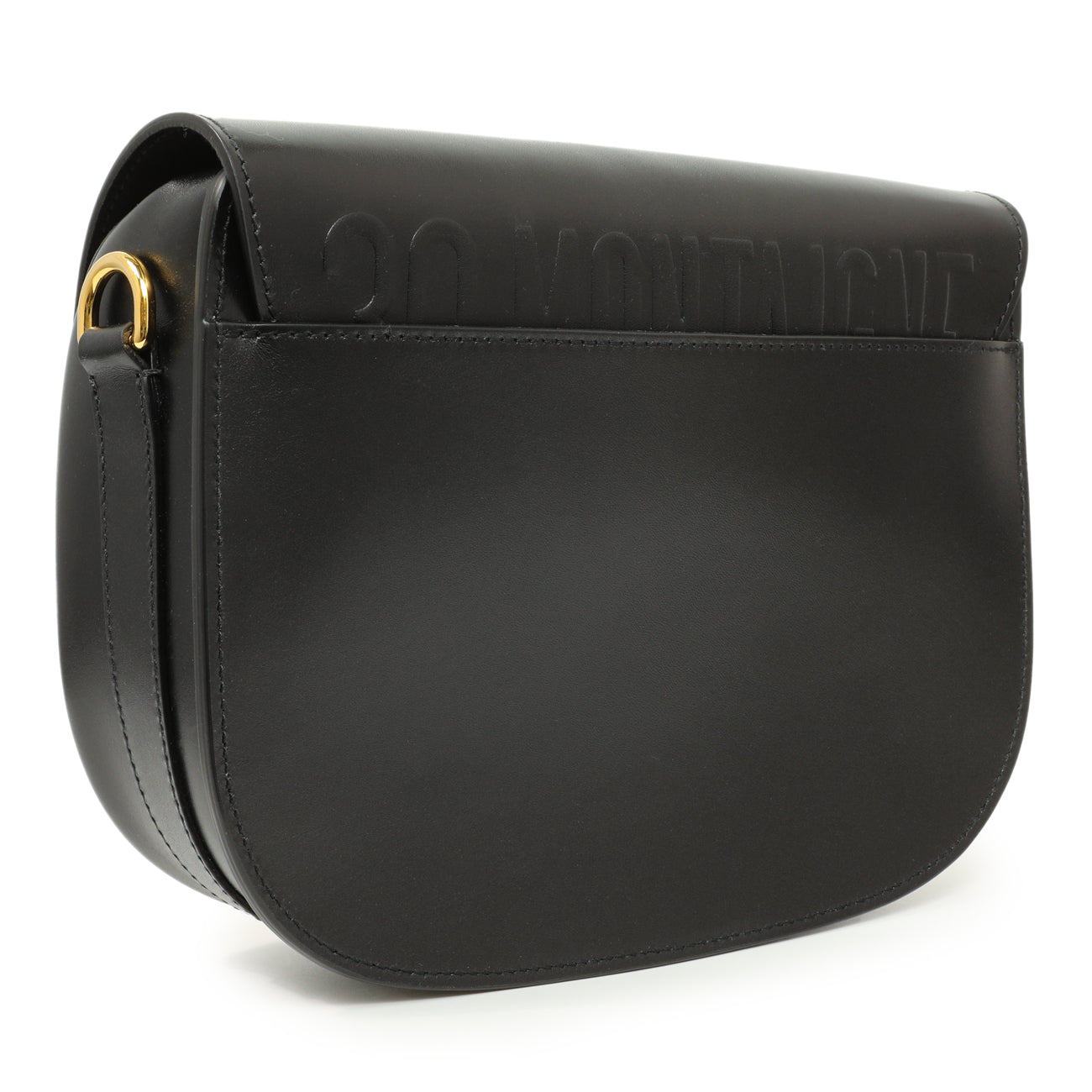 Exclusive Christian Dior Black Box Calfskin Medium Bobby Bag — Side View