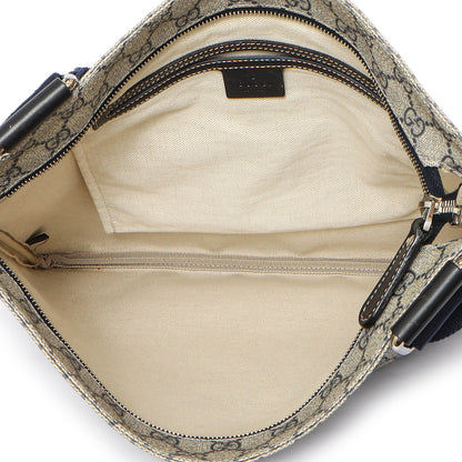 Exclusive Gucci GG Plus Monogram Large Flat Messenger Bag — Lifestyle View