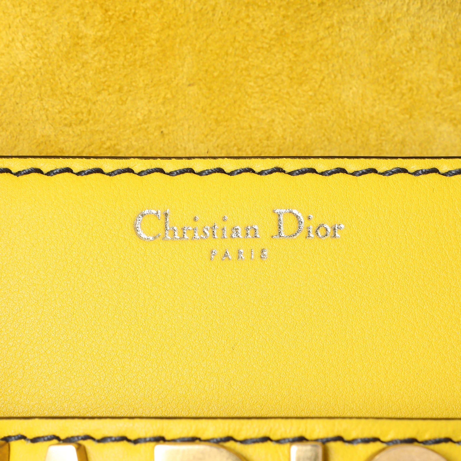 Exclusive Christian Dior Yellow Suede Mosaic of Mirrors Mini J'Adior Chain Flap — Alternate View 9