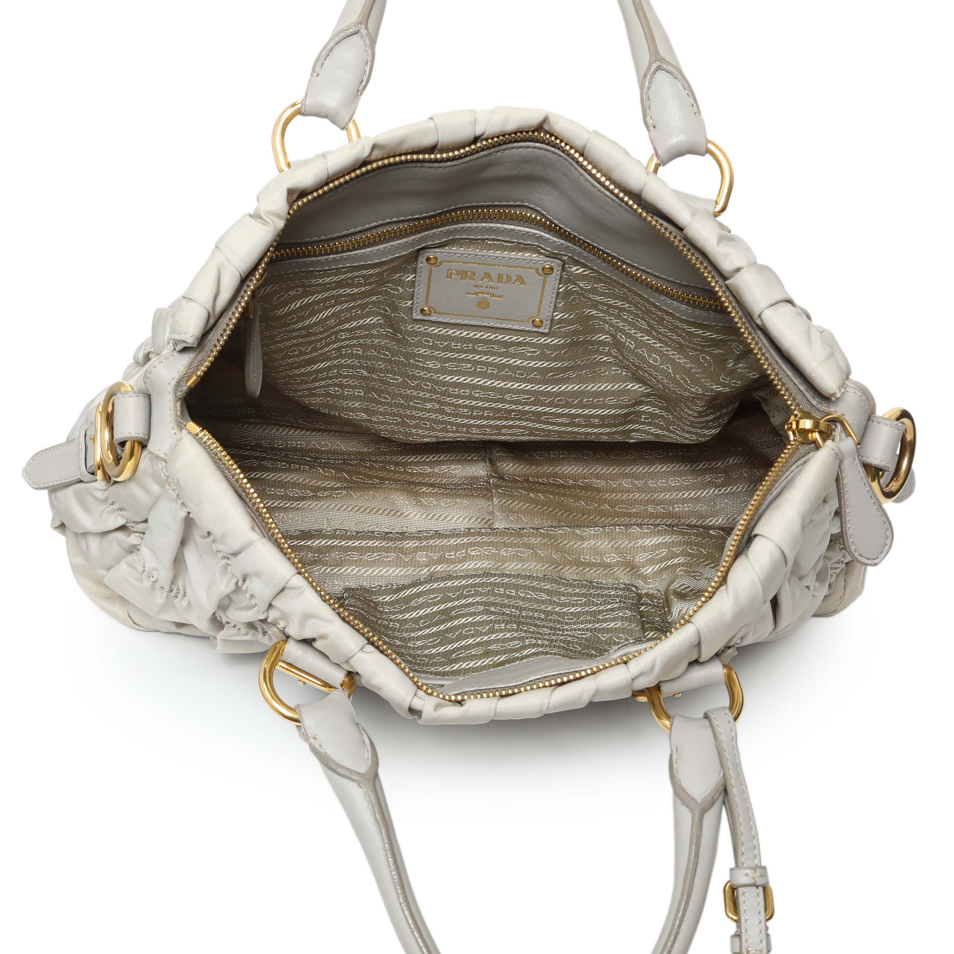 Exclusive Prada Grey Gaufre Shopping Satchel — Alternate View 8
