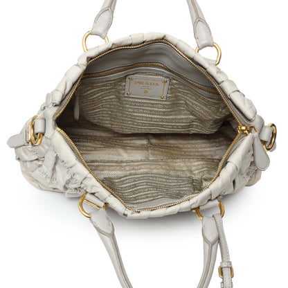 Exclusive Prada Grey Gaufre Shopping Satchel — Alternate View 8