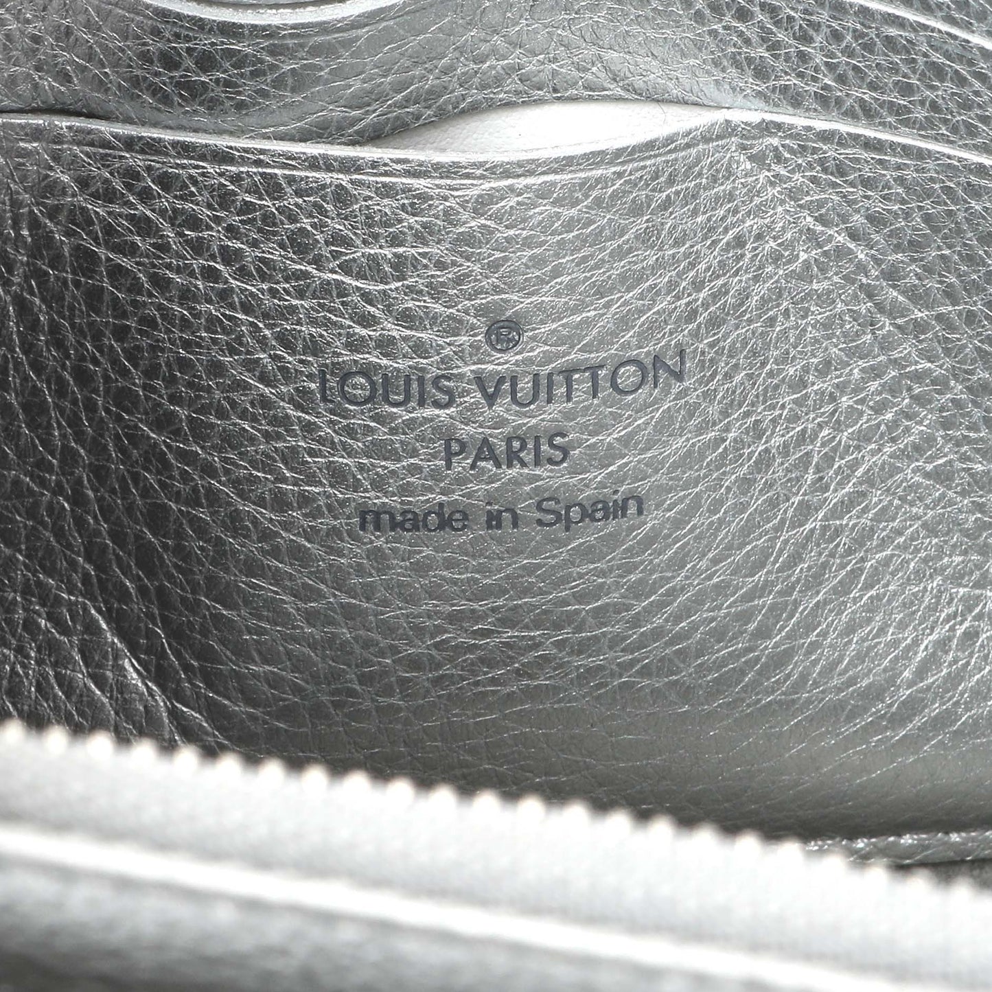 Exclusive Louis Vuitton Silver Soft Calfskin Mylockme Chain Pochette — Lifestyle View
