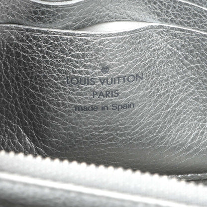 Exclusive Louis Vuitton Silver Soft Calfskin Mylockme Chain Pochette — Lifestyle View