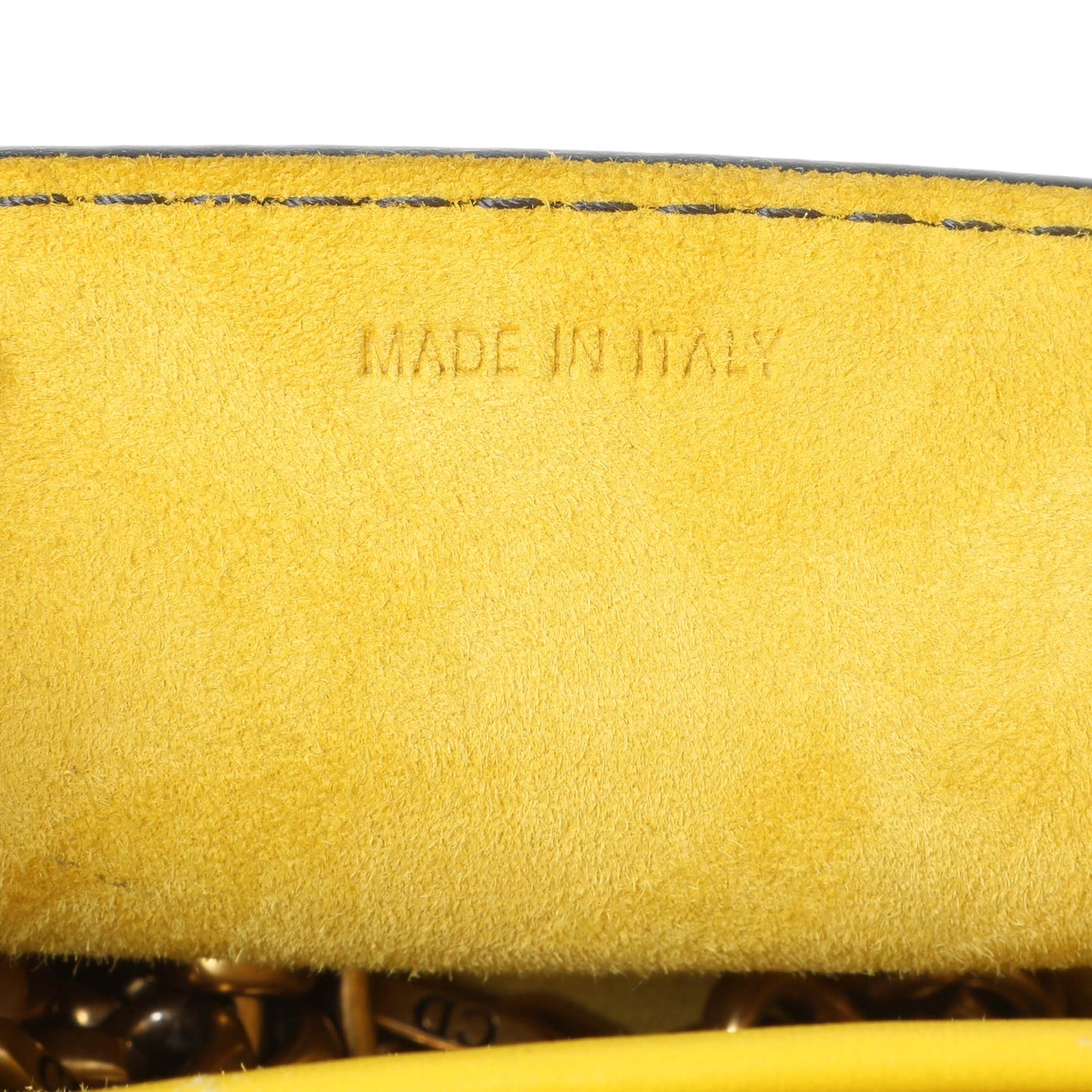 Exclusive Christian Dior Yellow Suede Mosaic of Mirrors Mini J'Adior Chain Flap — Alternate View 10