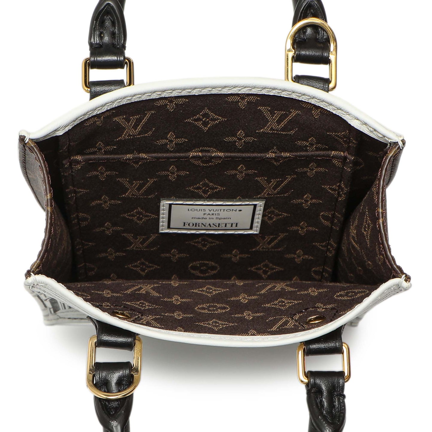 Exclusive Louis Vuitton X Fornasetti Calfskin Architettura Petit Sac Plat — Back View