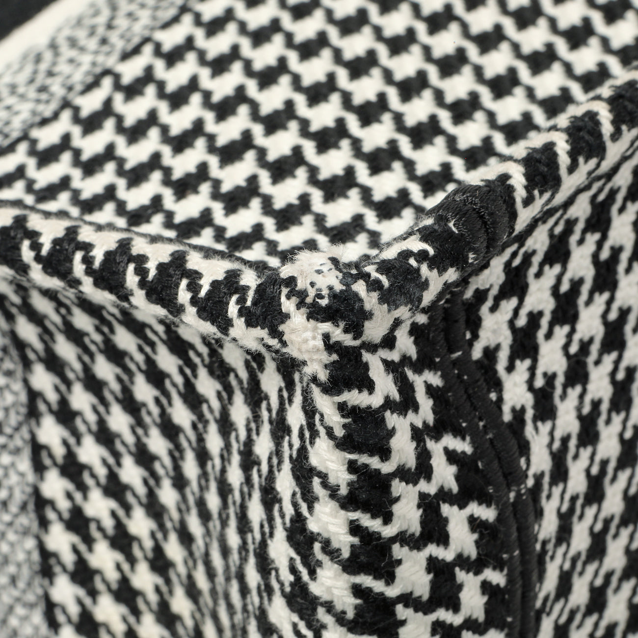 Exclusive Christian Dior Black White Houndstooth Canvas Medium Book Tote — Lifestyle View