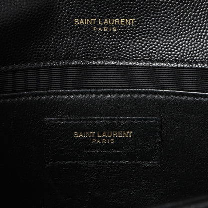 Exclusive Saint Laurent Black Grain De Poudre Medium Monogram Kate Satchel — Alternate View 9