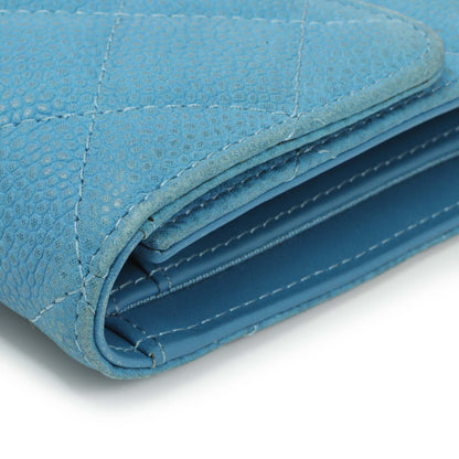 Exclusive Chanel Blue Quilted Caviar Large Flap Wallet — Alternate View 7