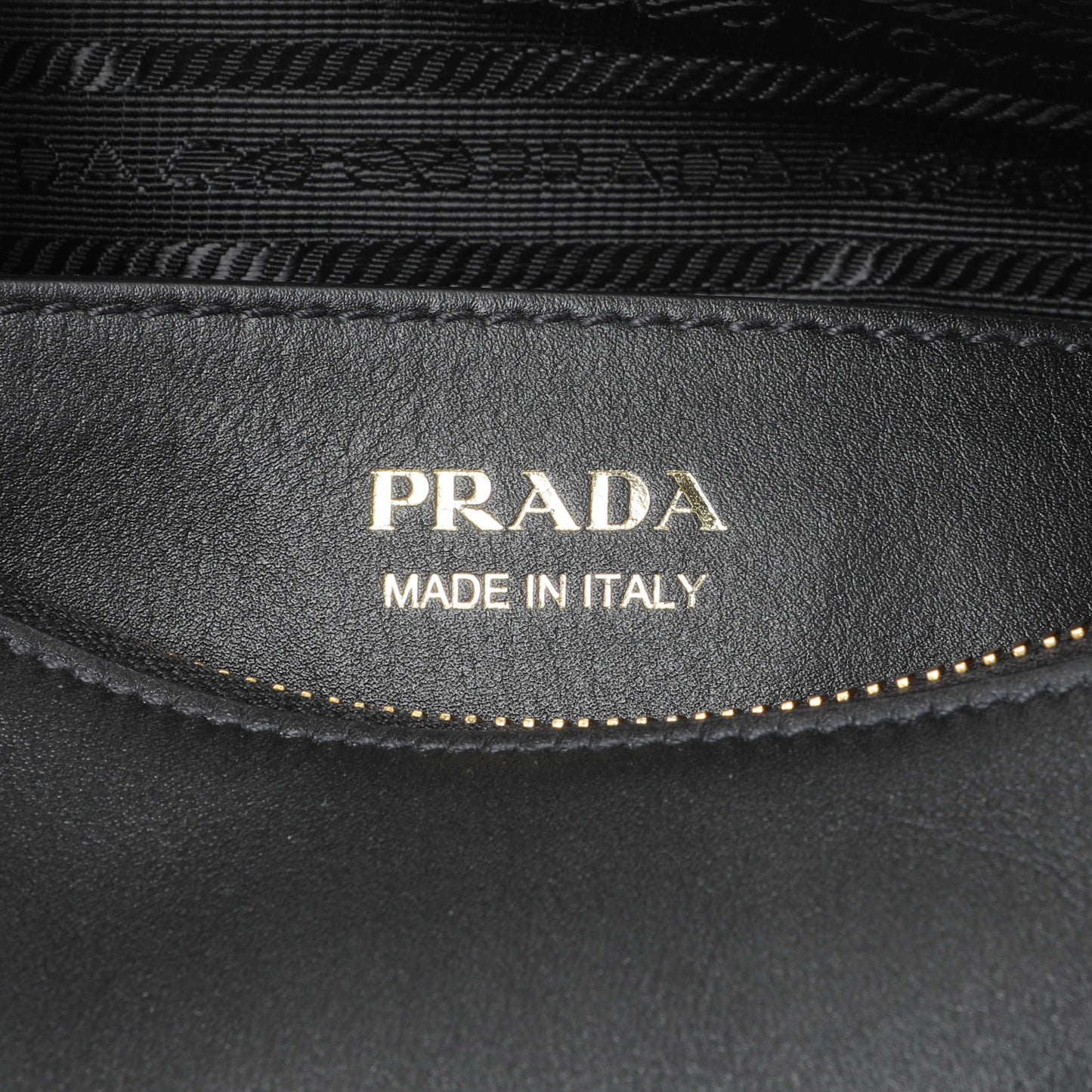 Exclusive Prada Black Calfskin Darling Shoulder Bag — Detail View