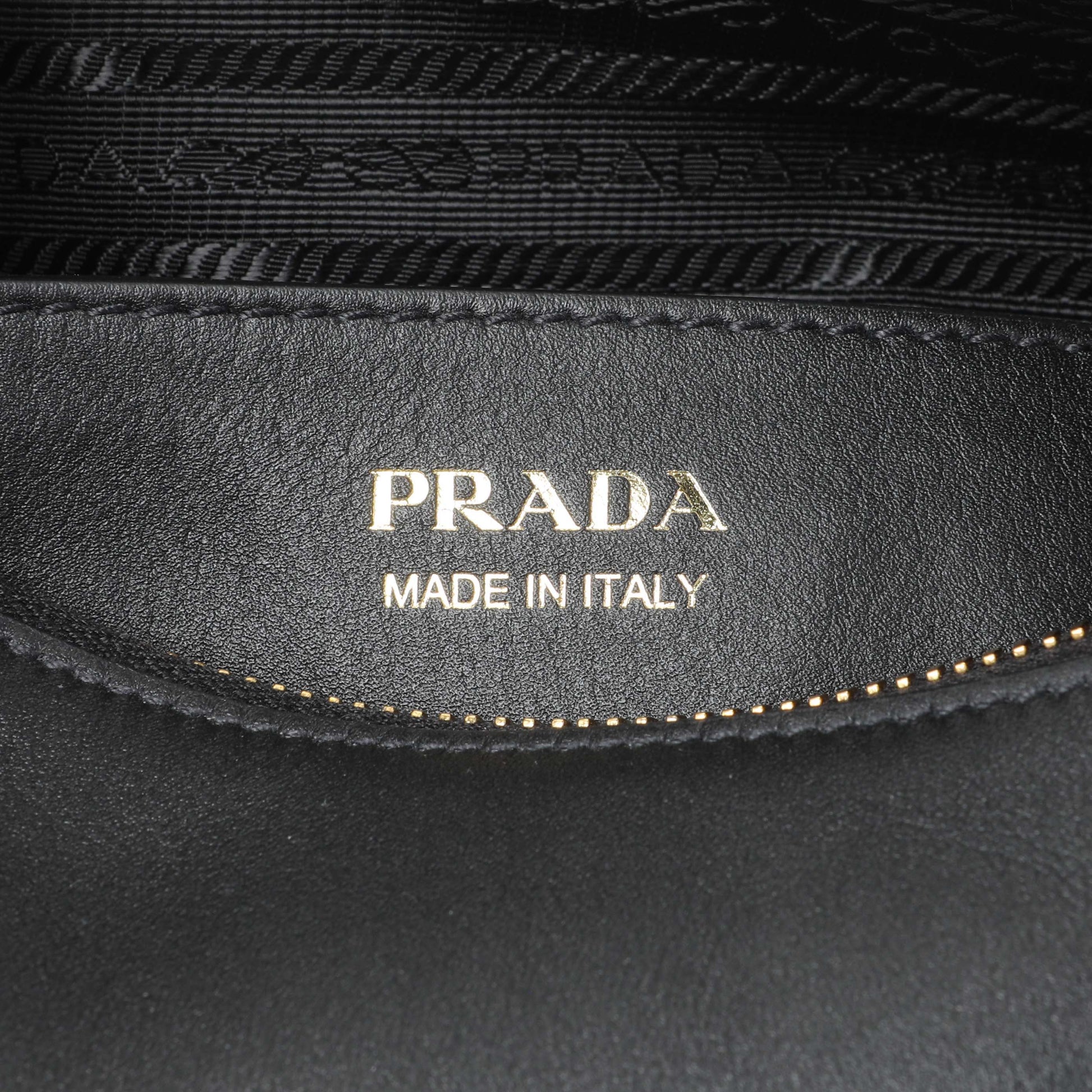 Exclusive Prada Black Calfskin Darling Shoulder Bag — Detail View