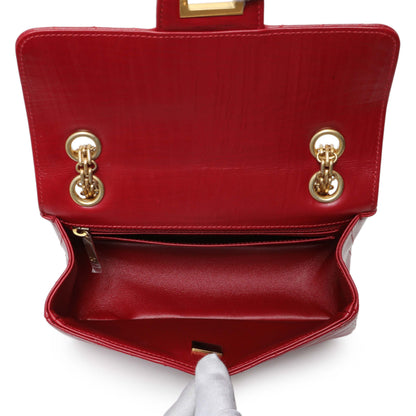Exclusive Chanel Dark Red Aged Calfskin Chevron Quilted 2.55 Reissue 224 — Top View