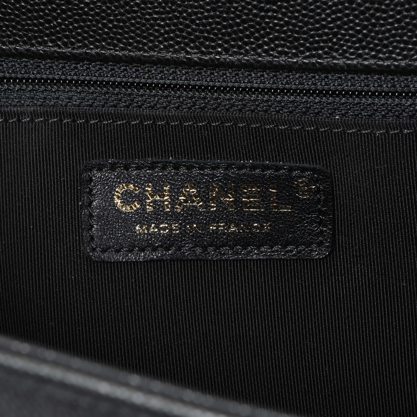 Exclusive Chanel Black Quilted Caviar New Medium Boy Flap — Alternate View 10