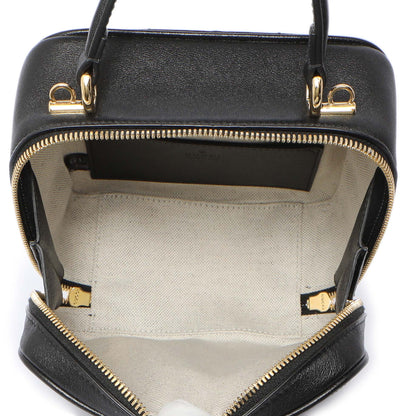 Exclusive Gucci Black Calfskin Diagonal Stitched Blondie Top Handle — Detail View