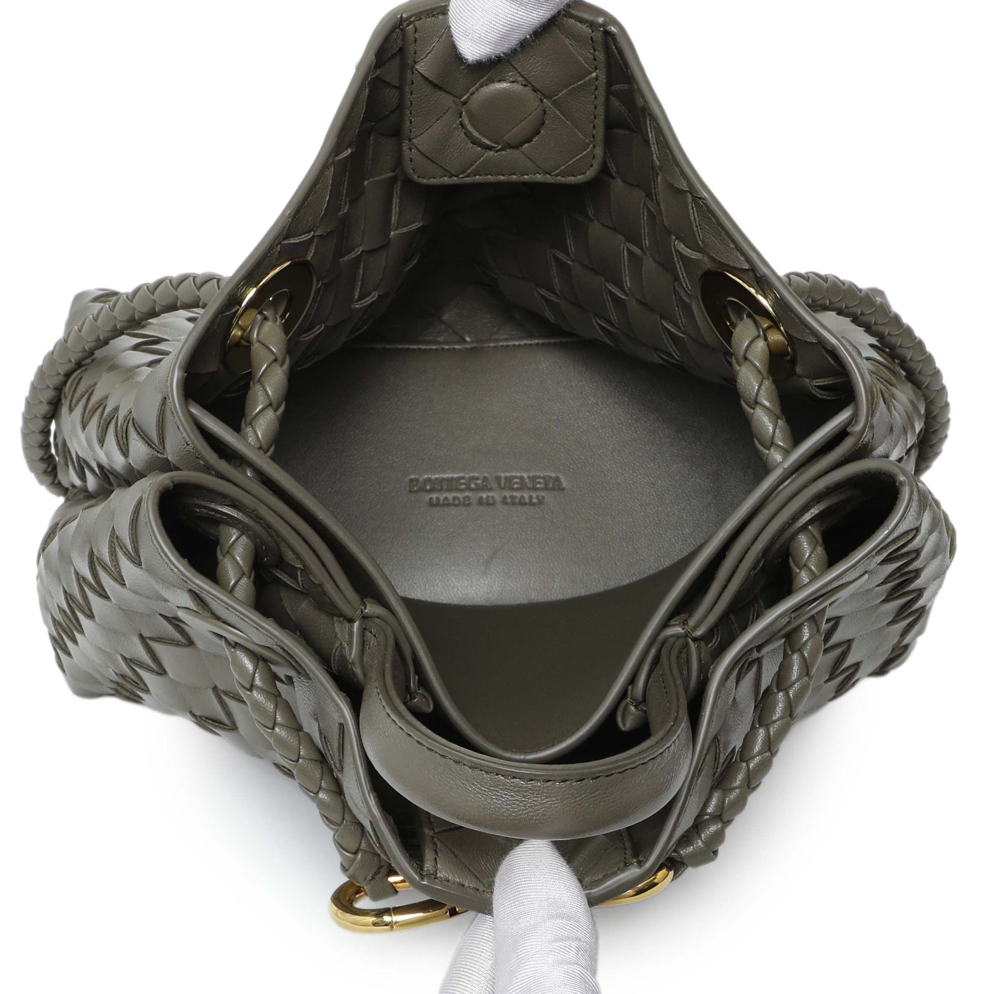 Exclusive Bottega Veneta Pickle Intrecciato Small Andiamo — Top View