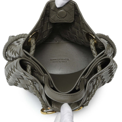 Exclusive Bottega Veneta Pickle Intrecciato Small Andiamo — Top View