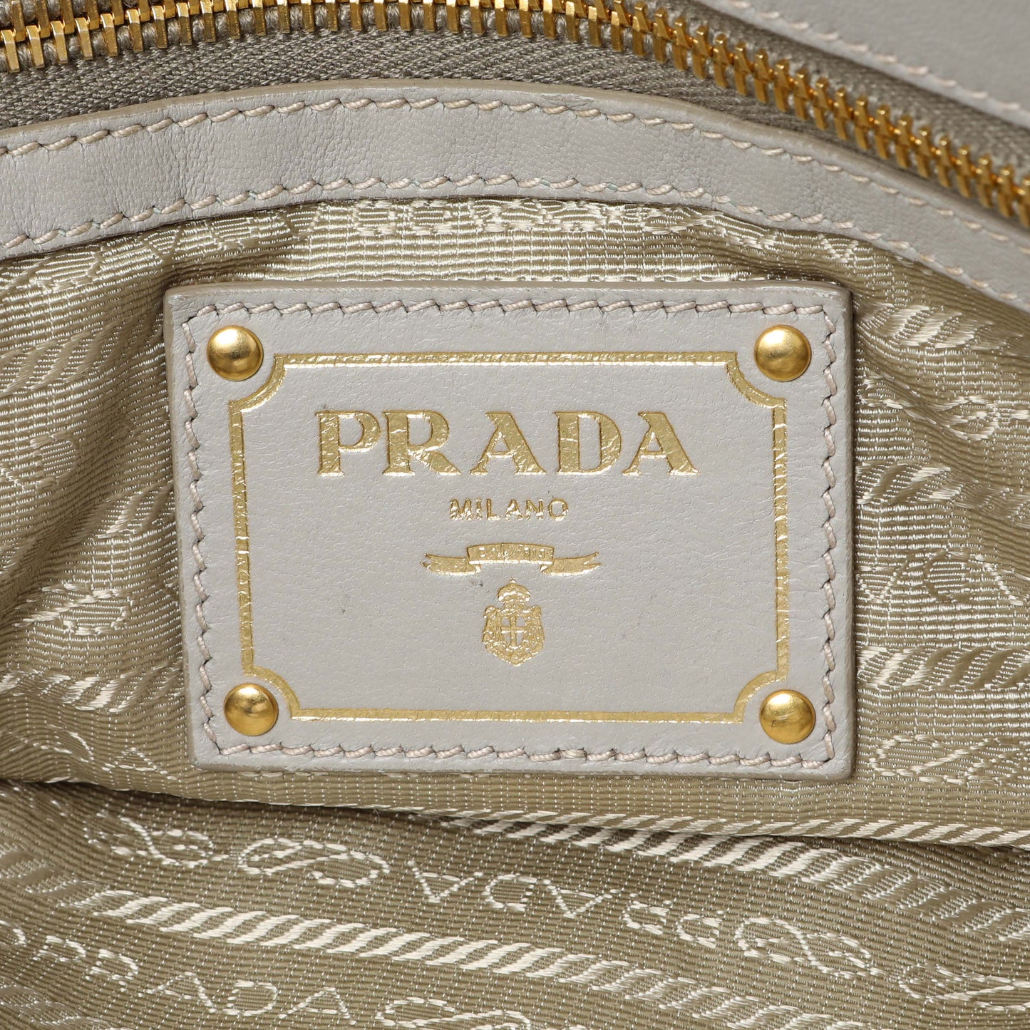 Exclusive Prada Grey Gaufre Shopping Satchel — Alternate View 9