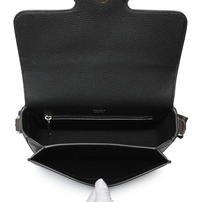 Exclusive Ferragamo Brown Double Gancini Messenger Bag — Top View