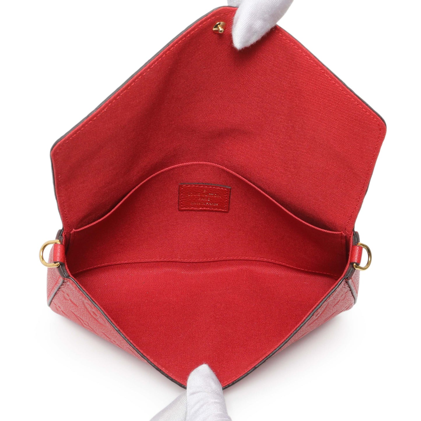 Exclusive Louis Vuitton Red Monogram Empreinte Felicie Pochette — Alternate View 7