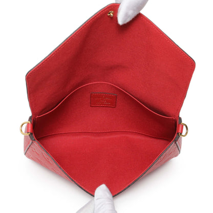 Exclusive Louis Vuitton Red Monogram Empreinte Felicie Pochette — Alternate View 7