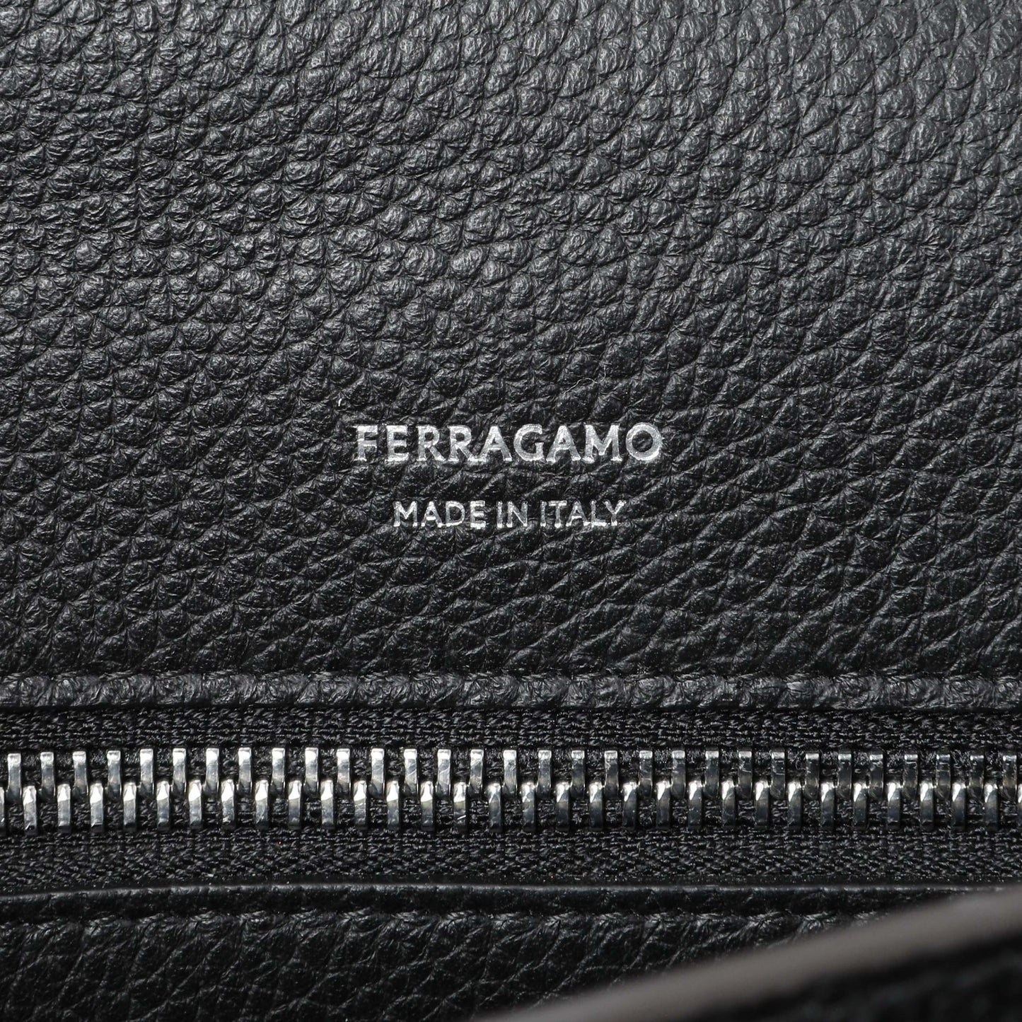 Exclusive Ferragamo Brown Double Gancini Messenger Bag — Detail View