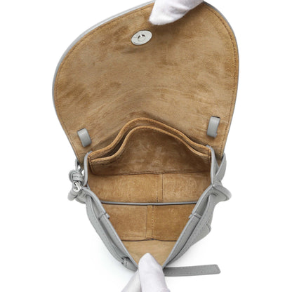 Exclusive Loewe Grey Calfskin Jacquard Mini Gate Crossbody — Top View