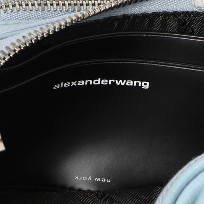 Exclusive Alexander Wang Blue Lambskin Mini Attica Belt Bag — Detail View