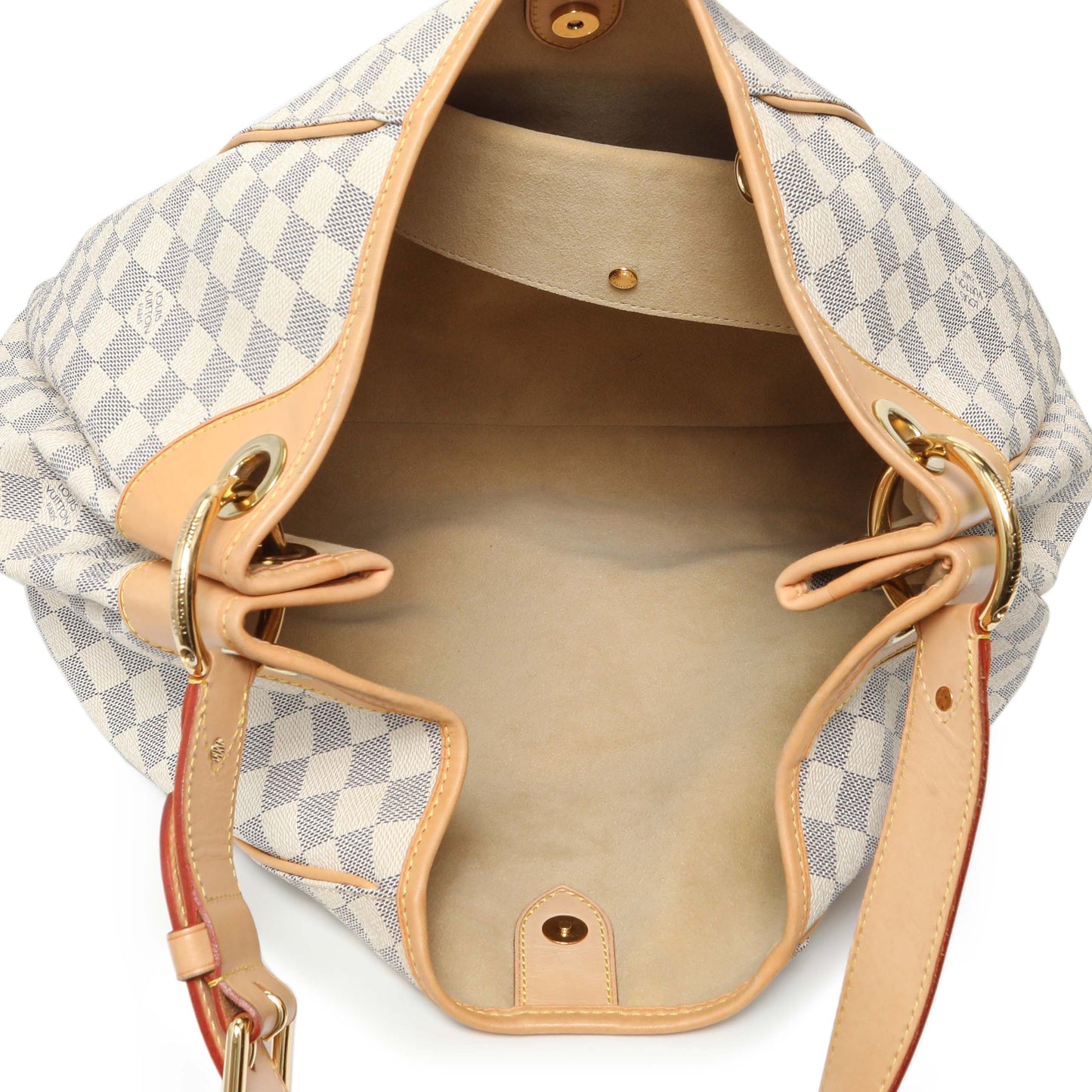 Exclusive Louis Vuitton Damier Azur Galliera GM — Top View