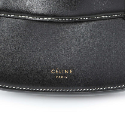 Exclusive Celine Black Smooth Calfskin Mini Symmetrical Bag — Detail View