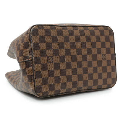 Exclusive Louis Vuitton Safran Damier Ebene Neonoe MM — Back View