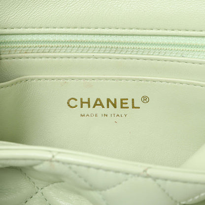 Exclusive Chanel Green Quilted Lambskin Mini Pearl Crush Rectangular Flap — Alternate View 10