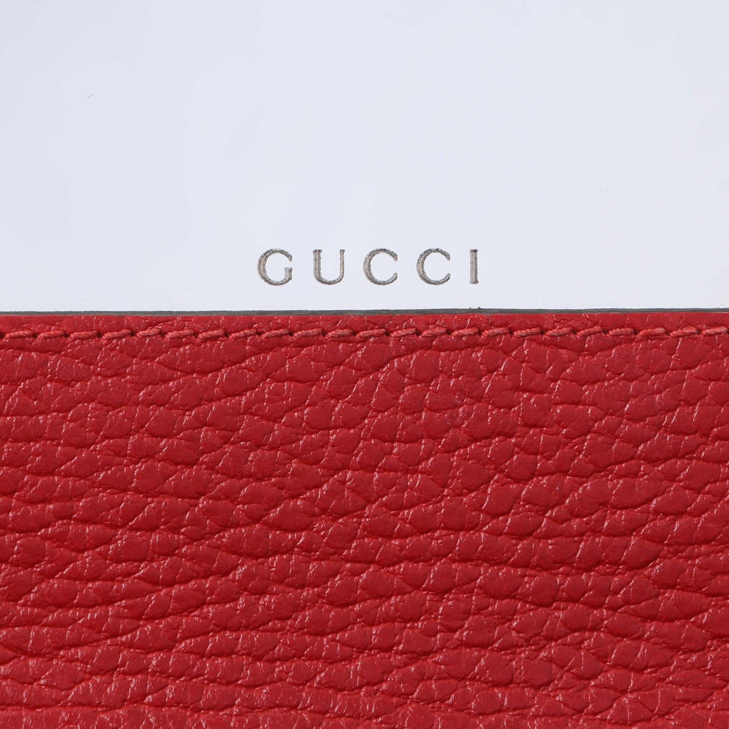 Exclusive Gucci Hibiscus Red Dollar Calfskin Mini GG Marmont Chain Wallet — Alternate View 9