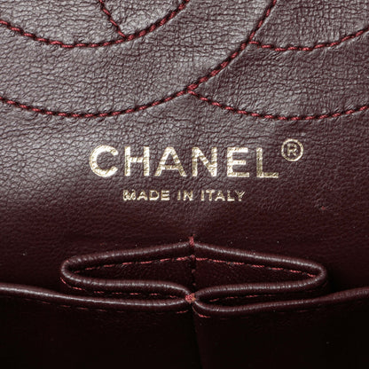 Exclusive Chanel Black Aged Calfskin Quilted 2.55 Reissue 226 Flap — Detail View