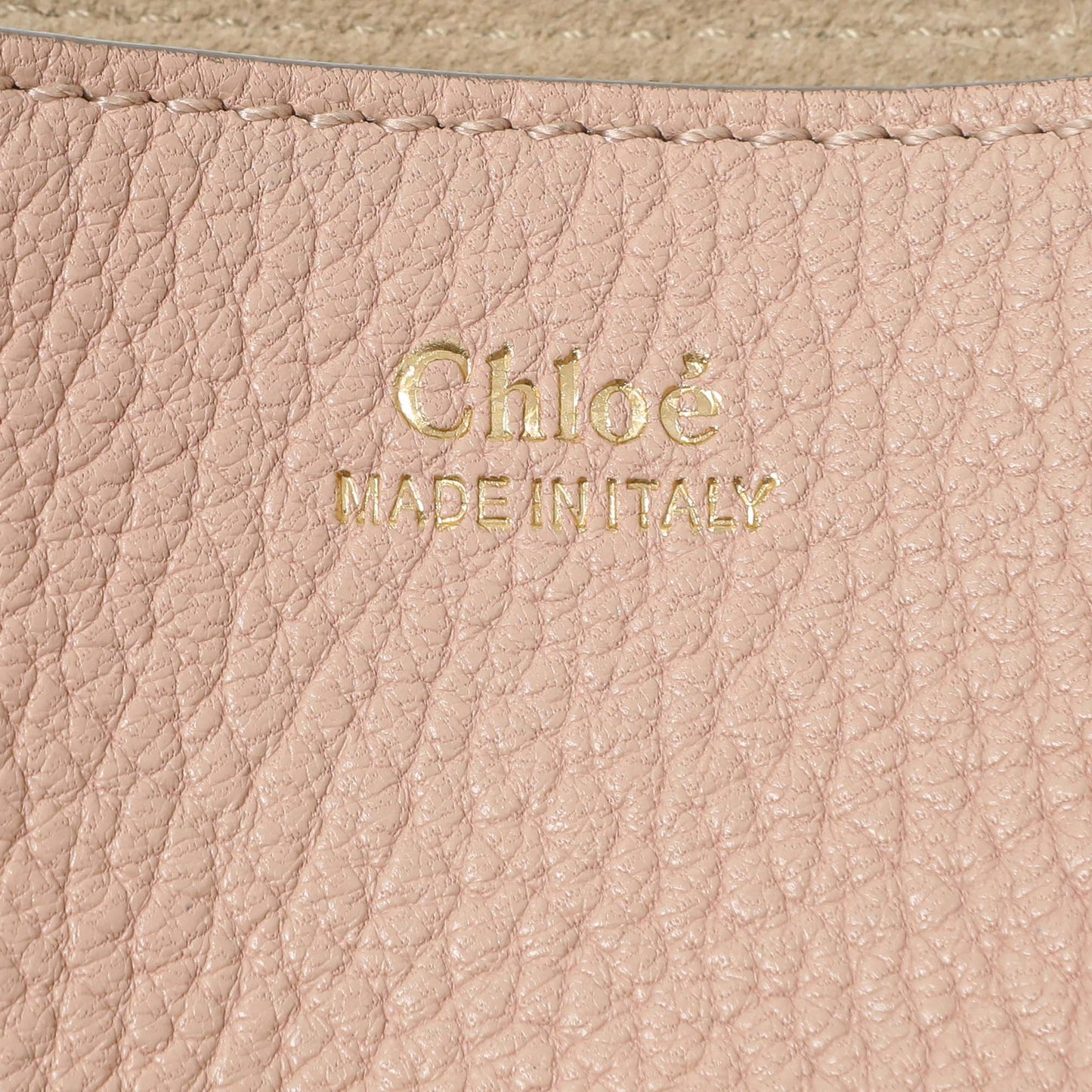 Exclusive Chloe Light Pink Grained Lambskin Mini Drew Shoulder Bag — Lifestyle View