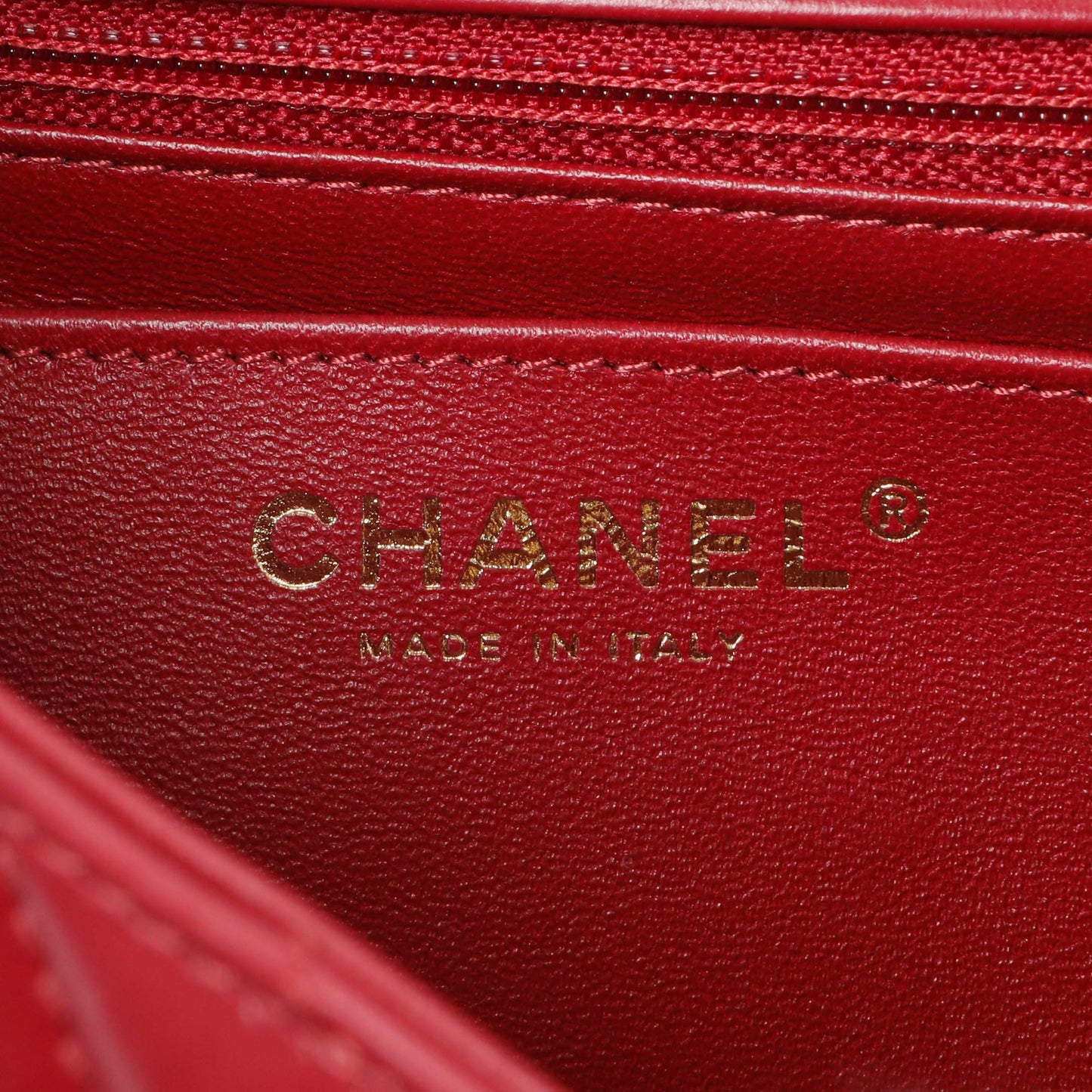 Exclusive Chanel Dark Red Aged Calfskin Chevron Quilted 2.55 Reissue 224 — Detail View
