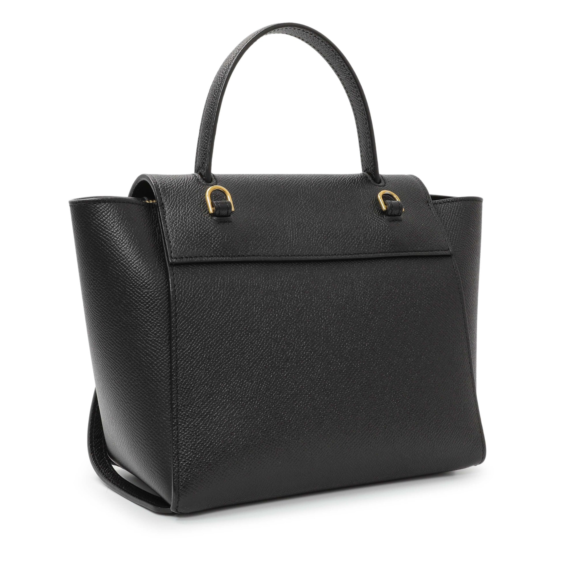 Exclusive Celine Black Grained Calfskin Nano Belt Bag — Side View