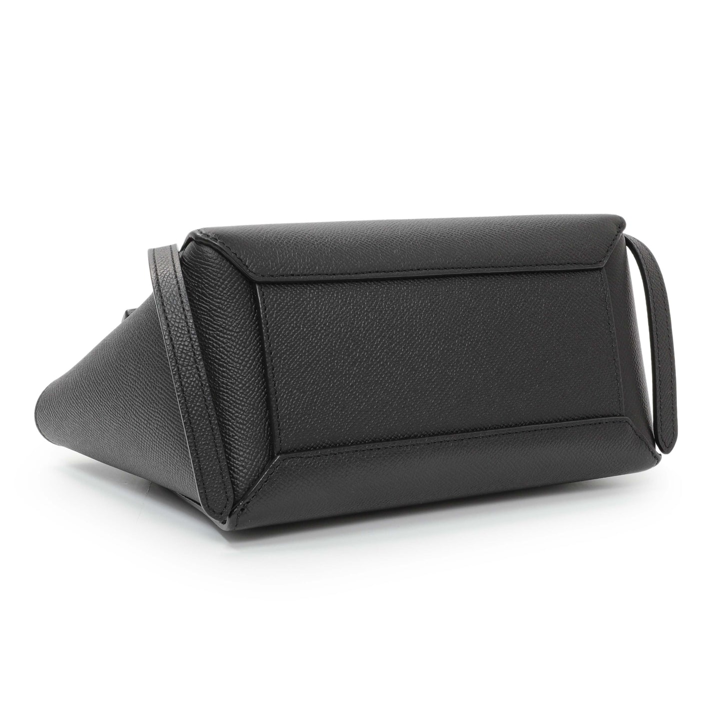 Exclusive Celine Black Grained Calfskin Nano Belt Bag — Back View