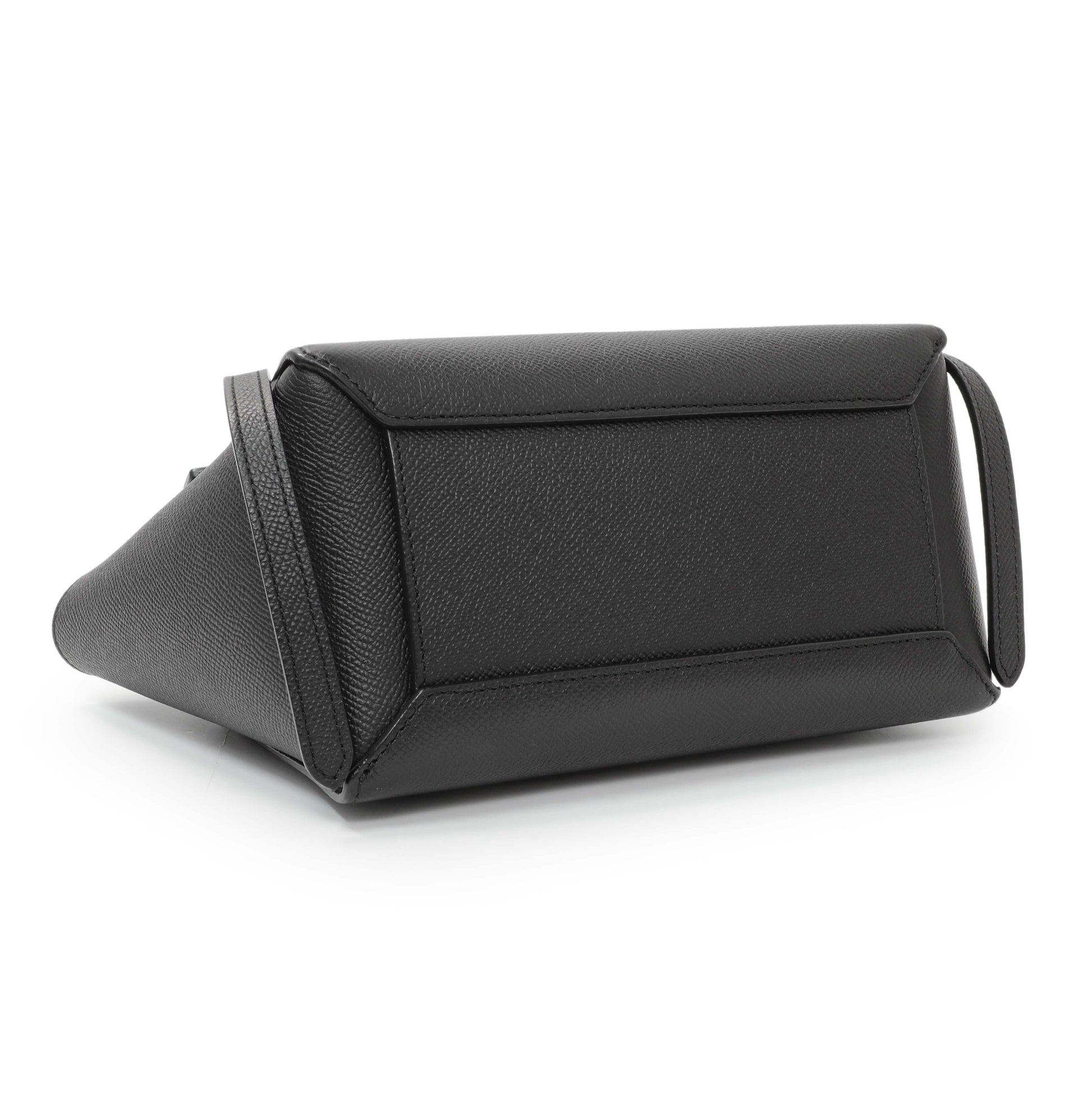 Exclusive Celine Black Grained Calfskin Nano Belt Bag — Back View