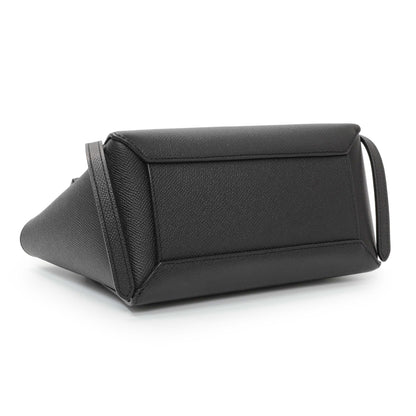 Exclusive Celine Black Grained Calfskin Nano Belt Bag — Back View