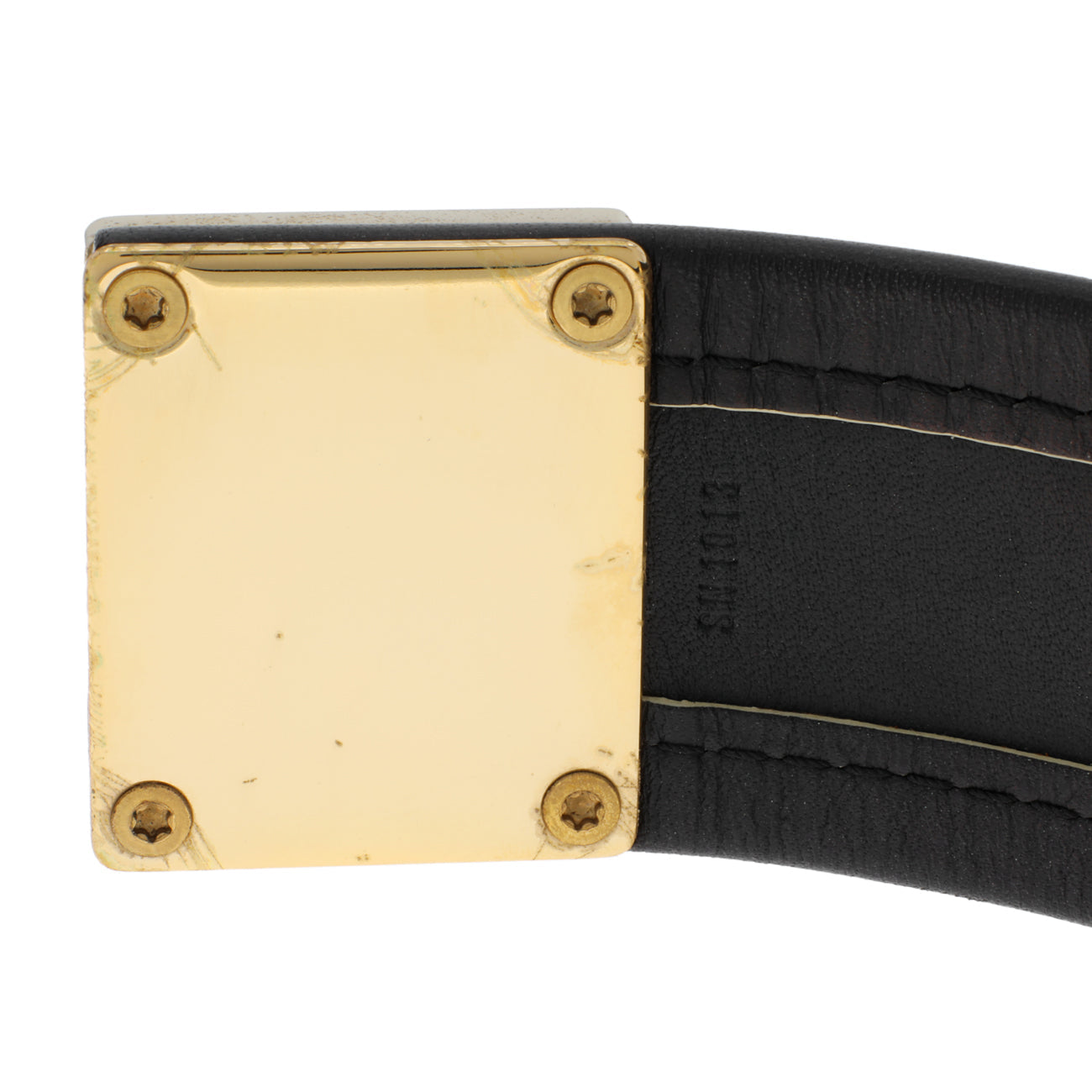 Exclusive Louis Vuitton Black Suhali S Lock Bracelet — Top View