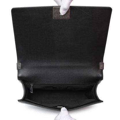 Exclusive Chanel Black Quilted Calfskin New Medium Boy Flap — Alternate View 8