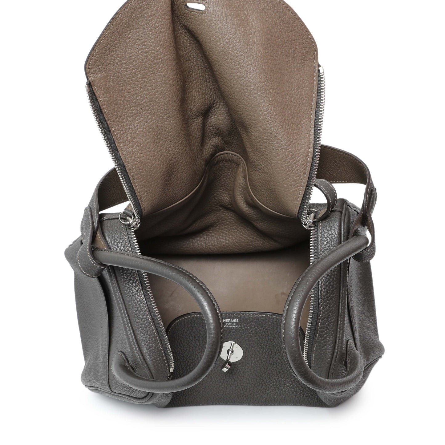 Exclusive Hermes Graphite Clemence Lindy 34 — Alternate View 8