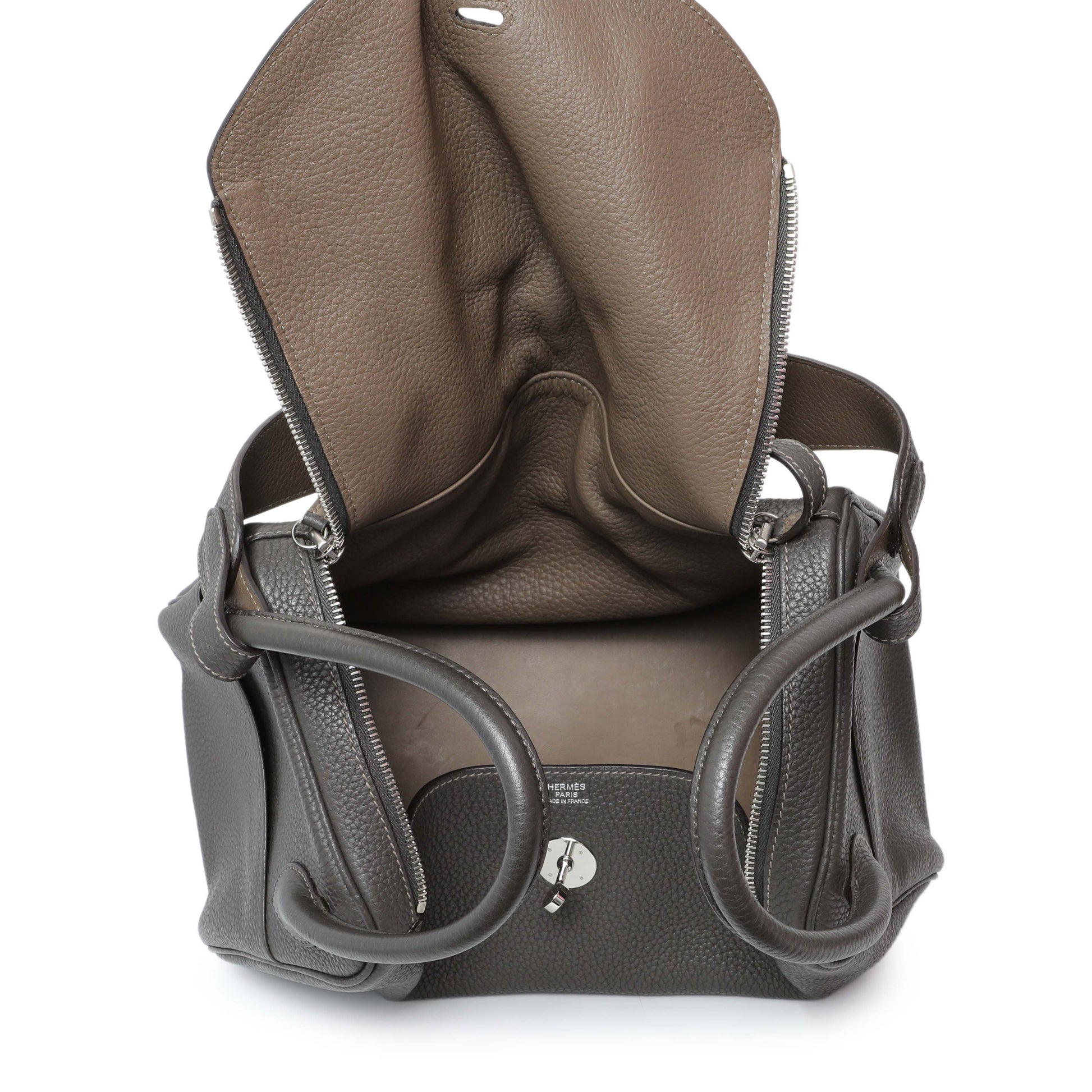 Exclusive Hermes Graphite Clemence Lindy 34 — Alternate View 8