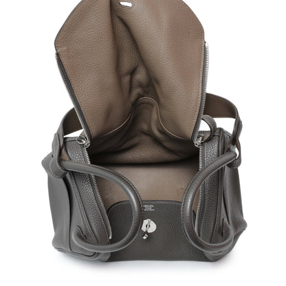 Exclusive Hermes Graphite Clemence Lindy 34 — Alternate View 8
