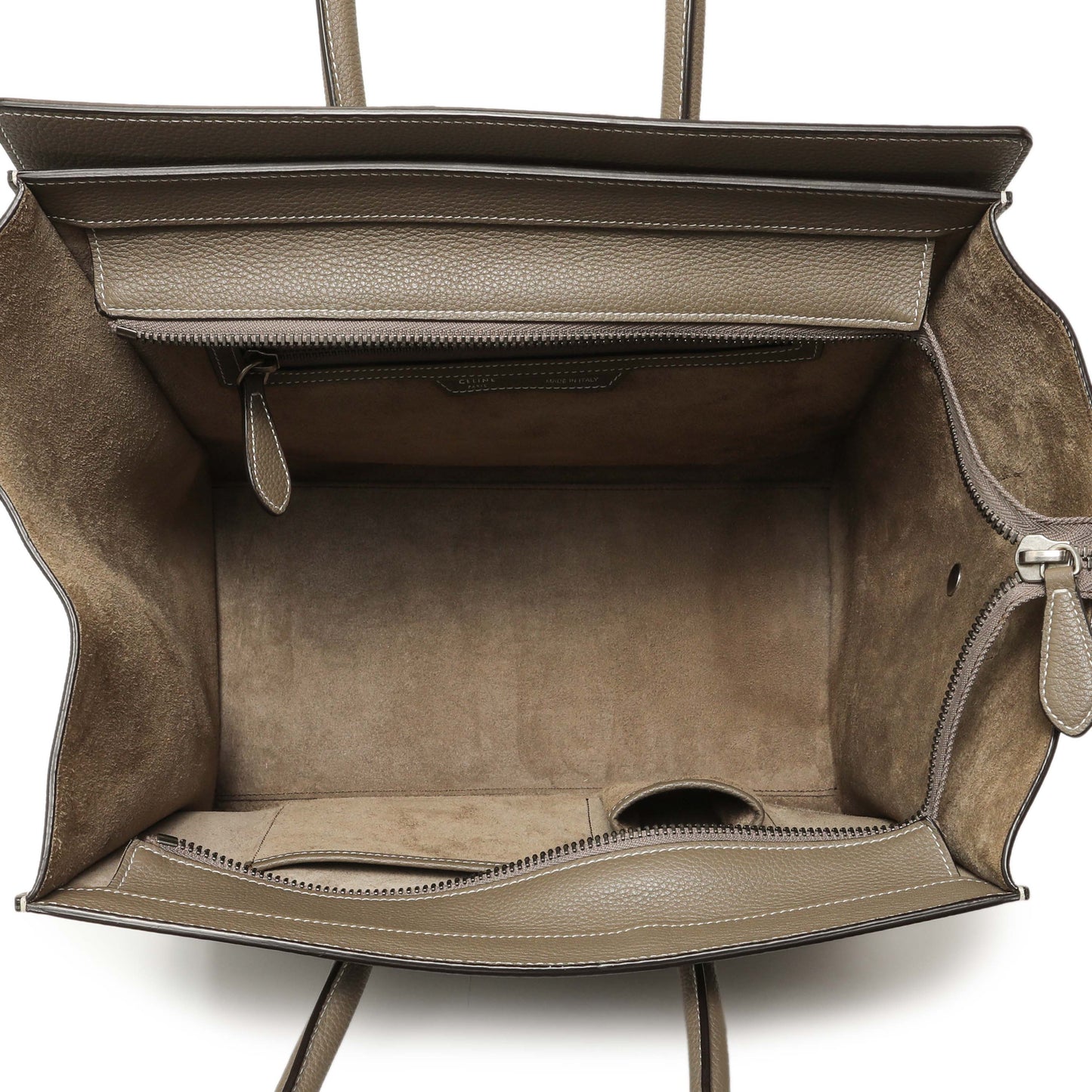 Exclusive Celine Souris Drummed Calfskin Mini Luggage Tote — Top View