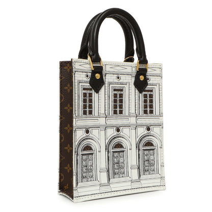 Exclusive Louis Vuitton X Fornasetti Calfskin Architettura Petit Sac Plat — Side View